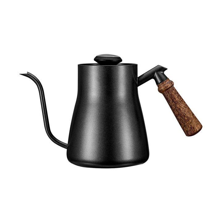 I.XXI Gooseneck Kettle Rosewood handle with Thermometer, Black
