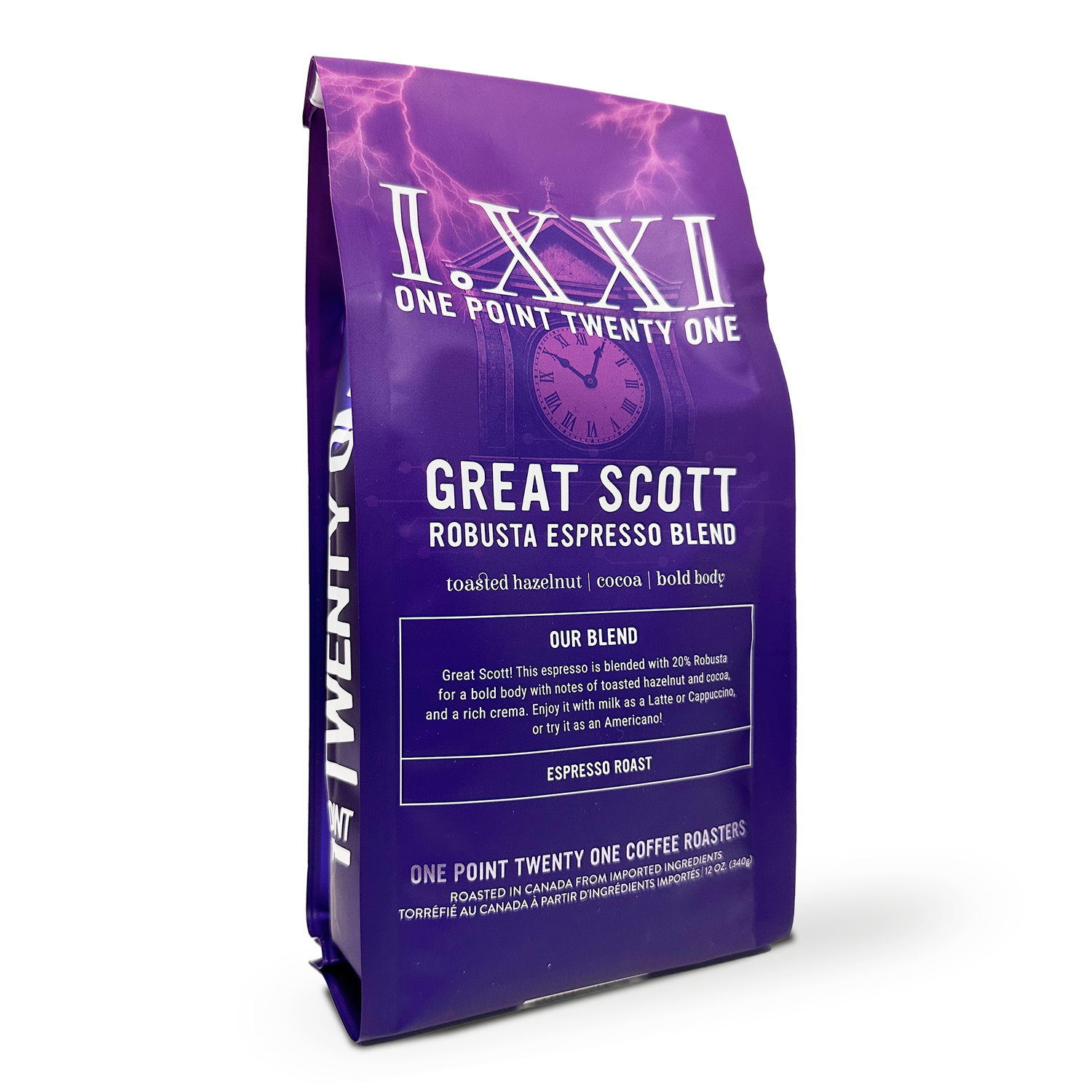 I.XXI Great Scott Robusta Espresso Blend Whole Bean Coffee, 12 oz.