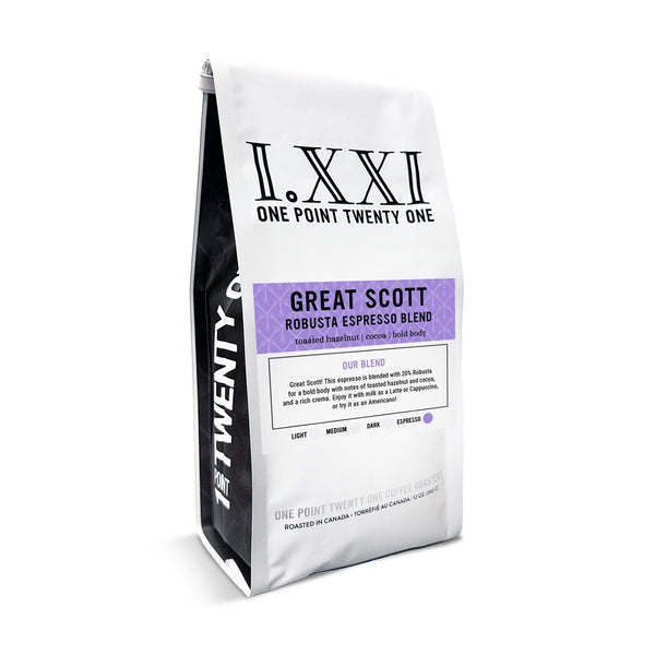 I.XXI Great Scott Robusta Espresso Blend Whole Bean Coffee, 12 oz.