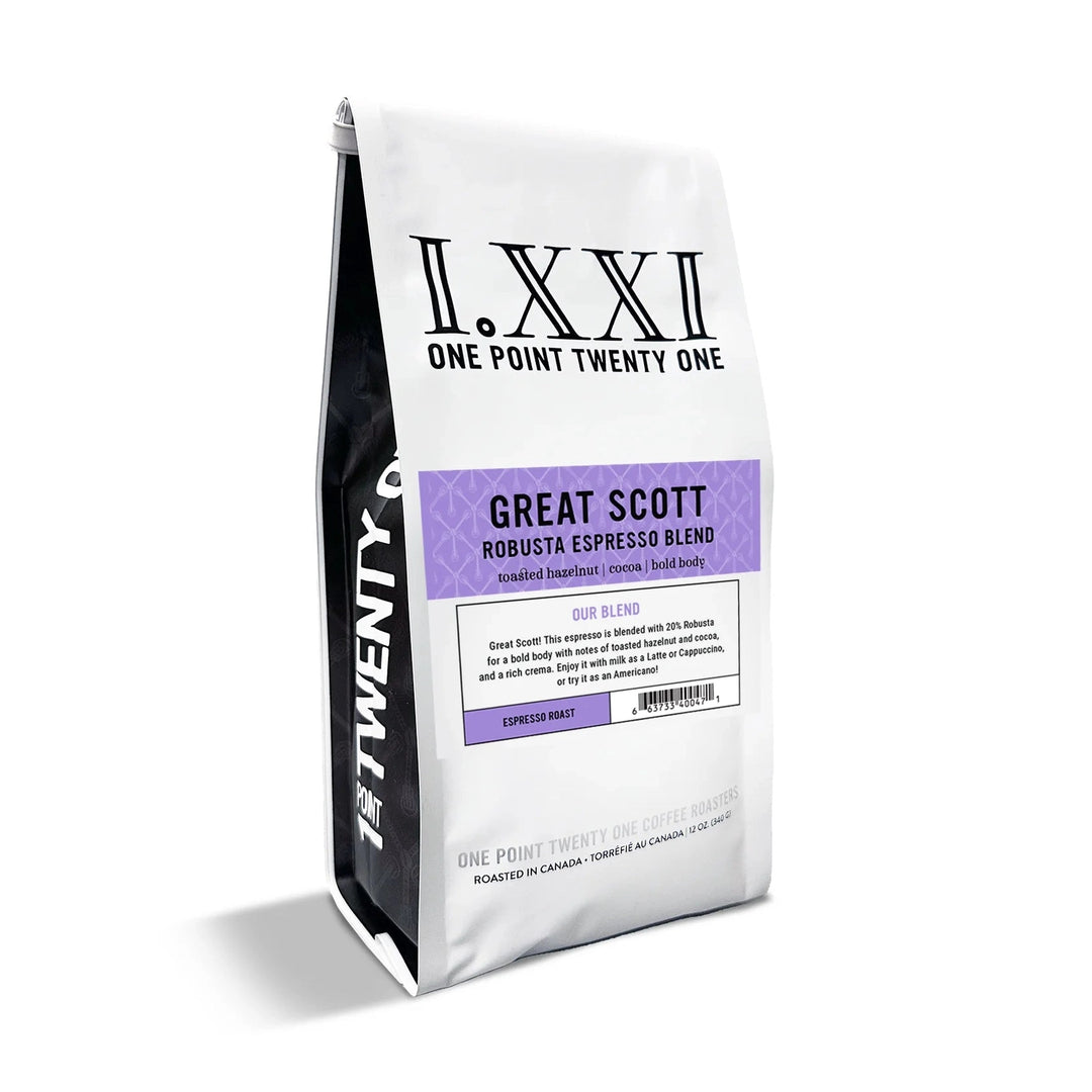 I.XXI Great Scott Robusta Espresso Blend Whole Bean Coffee, 12 oz.