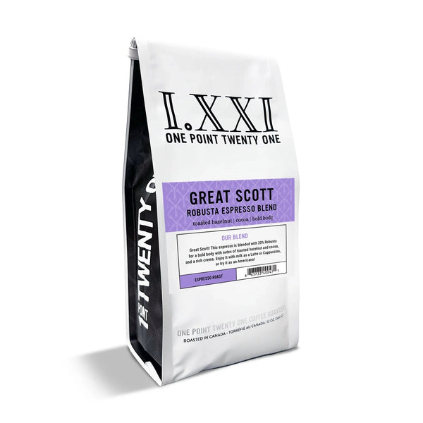 I.XXI Great Scott Robusta Espresso Blend Whole Bean Coffee, 12 oz.