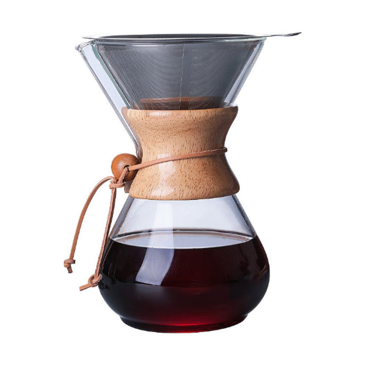 I.XXI Hand Blown Glass Coffee Pot with Filter, 800ml