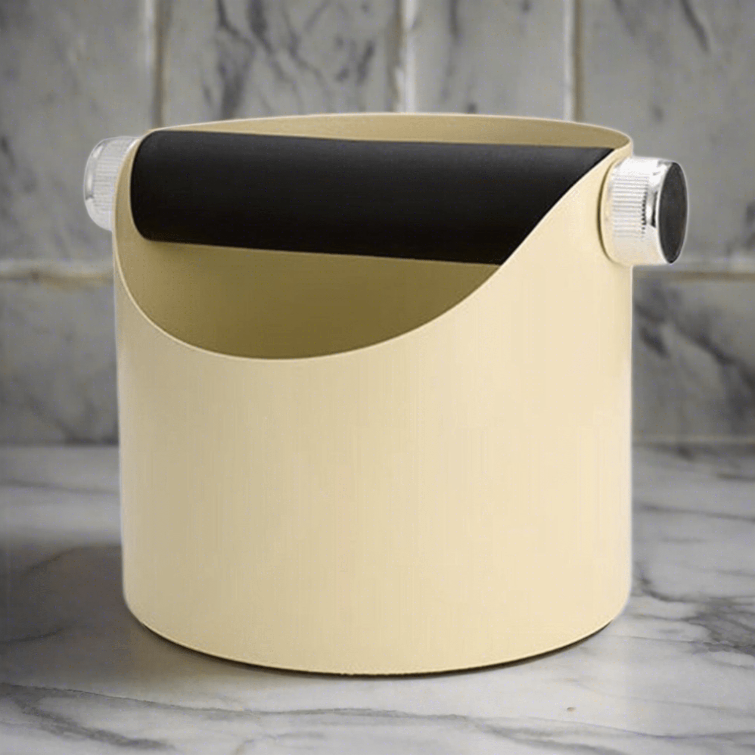 I.XXI Knock Box with Nonslip Base, Cream