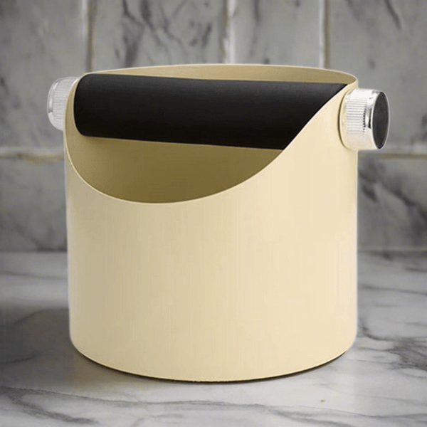 I.XXI Knock Box with Nonslip Base, Cream