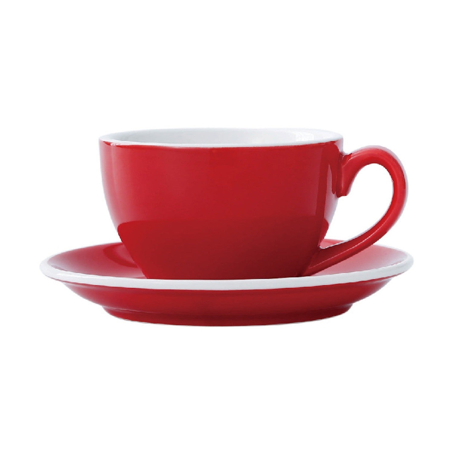 I.XXI Latte Mug with Saucer 220ml, Red