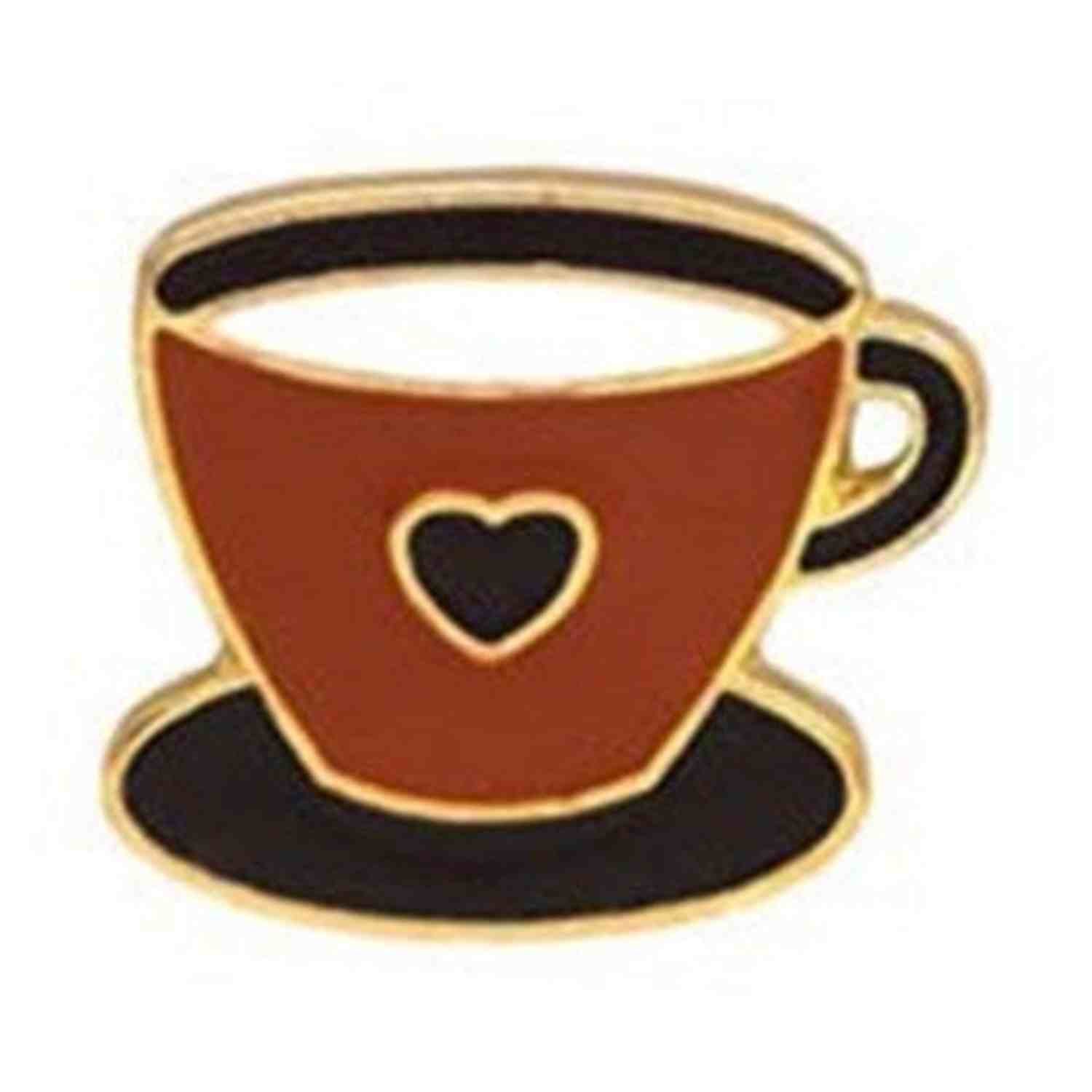 I.XXI Love of Coffee Heart Pin