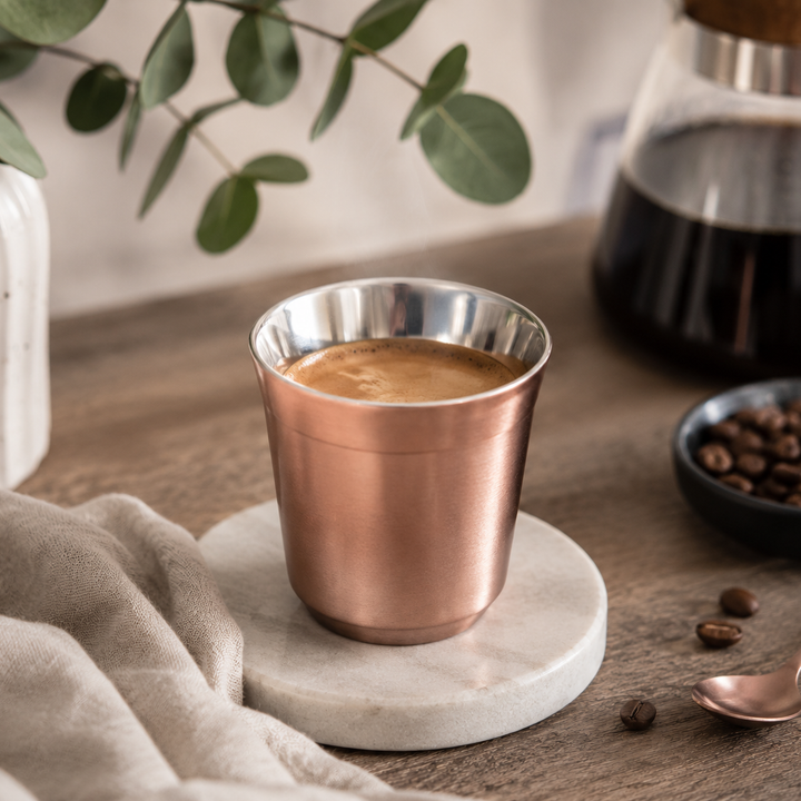 I.XXI Stainless Steel Double Wall 150ml Espresso Cup, Copper