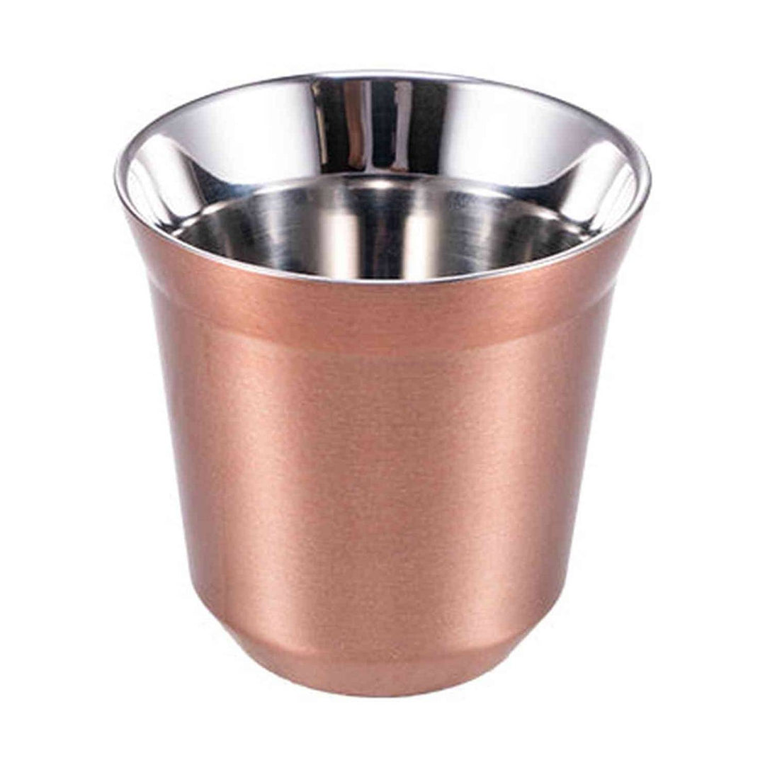 I.XXI Stainless Steel Double Wall 80ml Espresso Cup, Copper