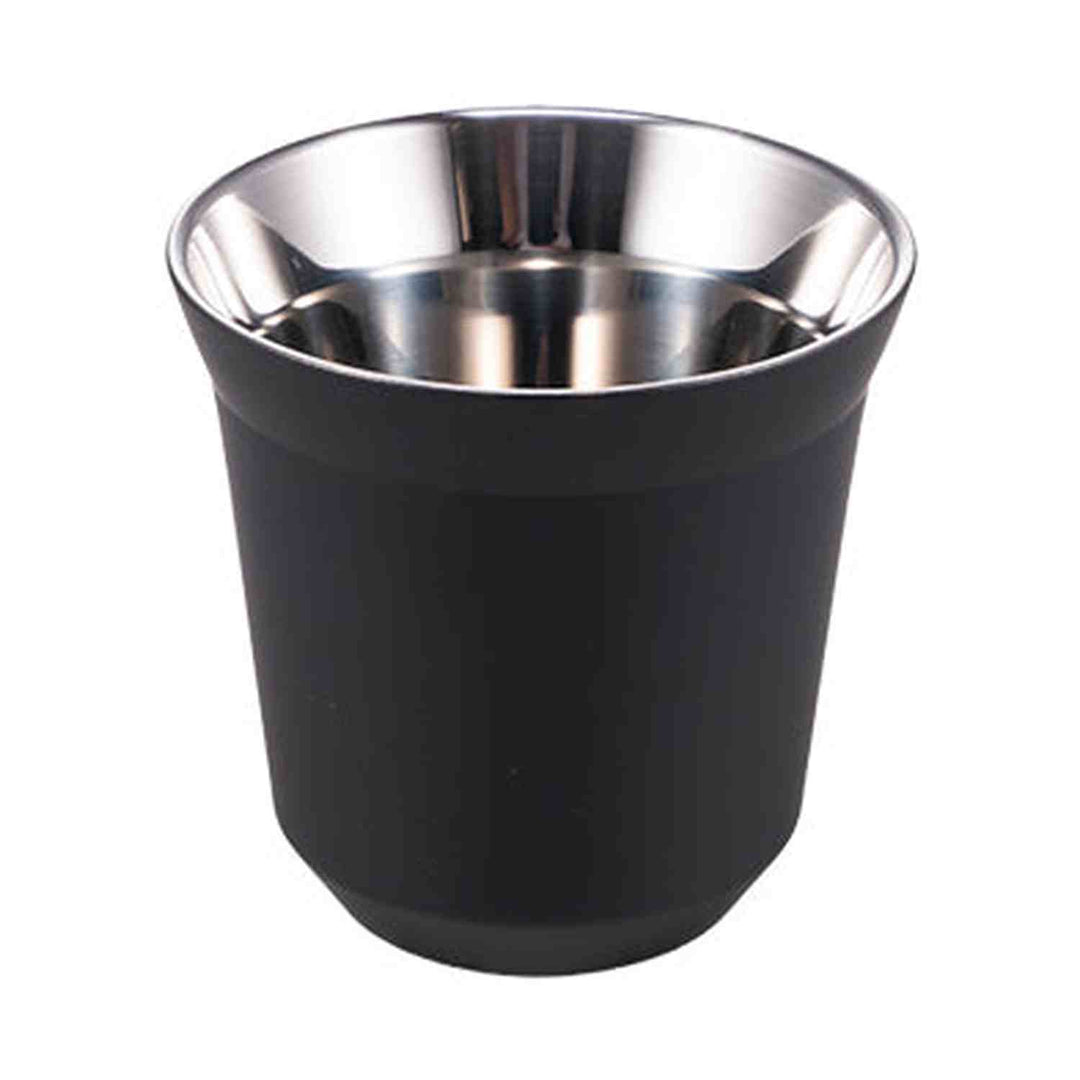 I.XXI Stainless Steel Double Wall 80ml Espresso Cup, Black