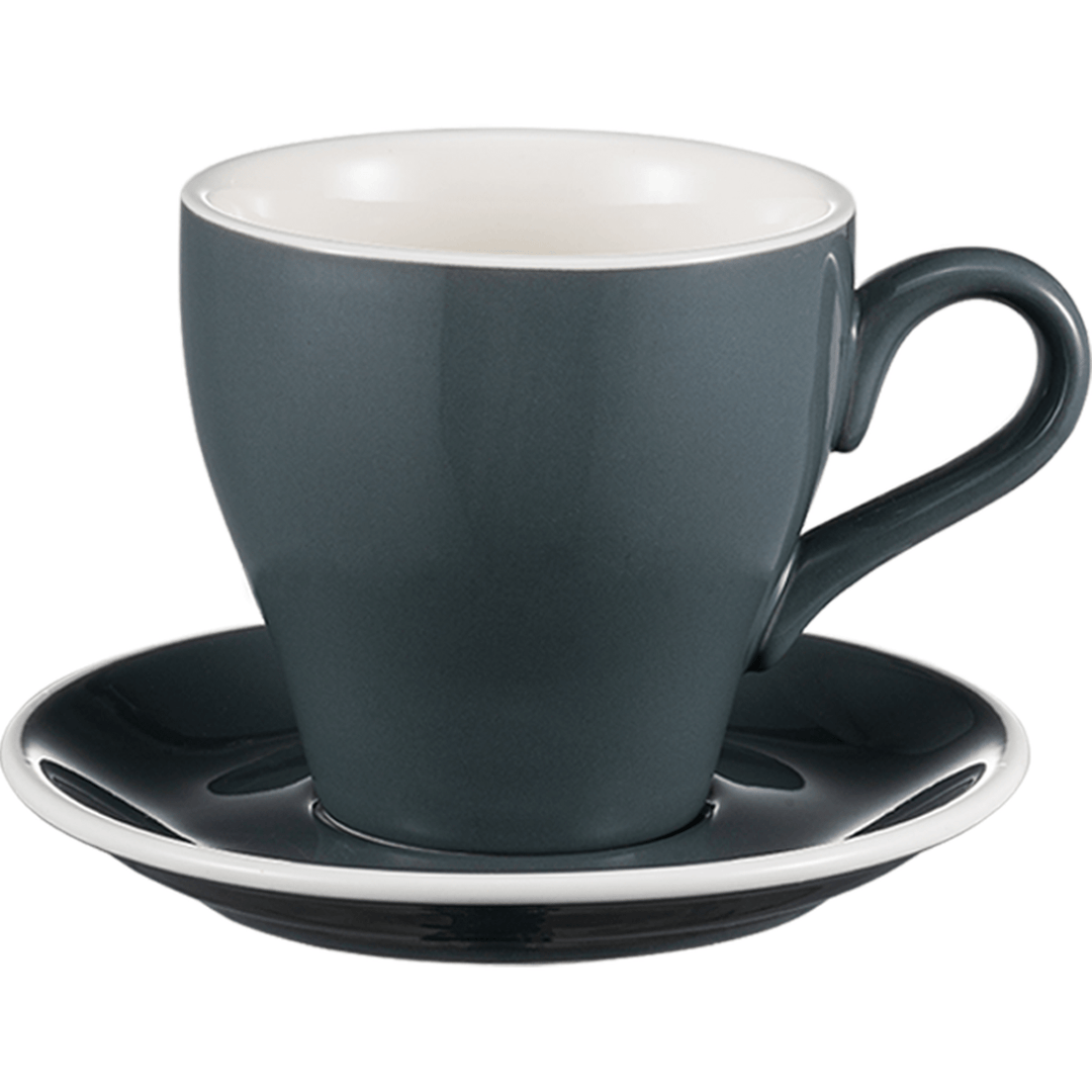 I.XXI Tulip Coffee Cup with Saucer 280ml, Grey