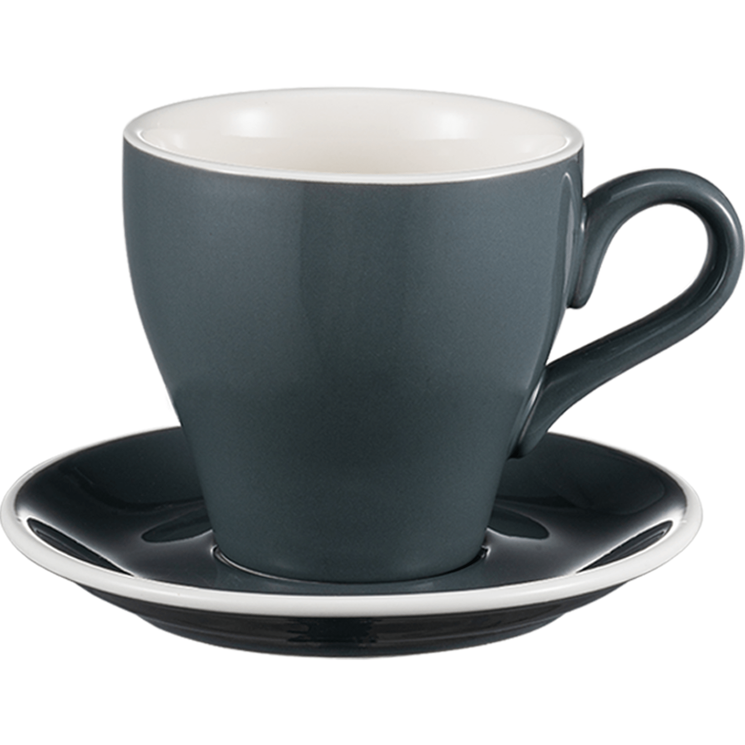 I.XXI Tulip Coffee Cup with Saucer 280ml, Grey
