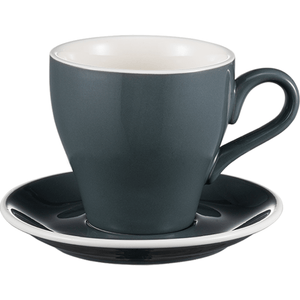 I.XXI Tulip Coffee Cup with Saucer 280ml, Grey