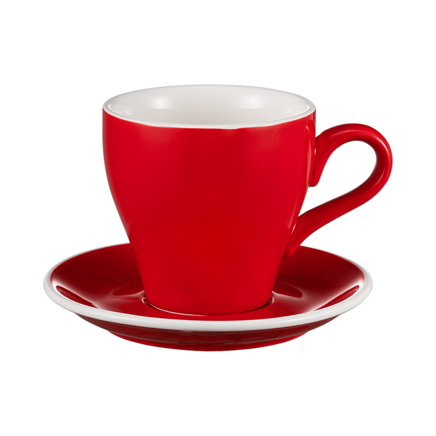 I.XXI Tulip Coffee Cup with Saucer 280ml, Red