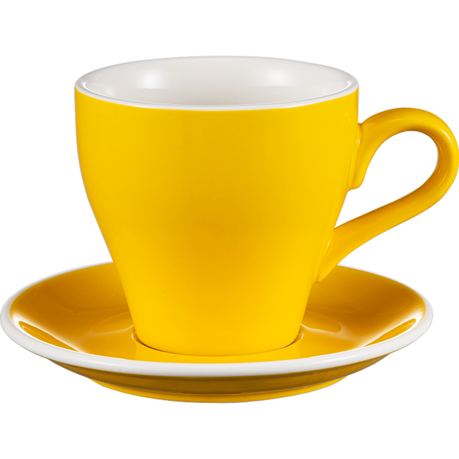 I.XXI Tulip Coffee Cup with Saucer 280ml, Yellow