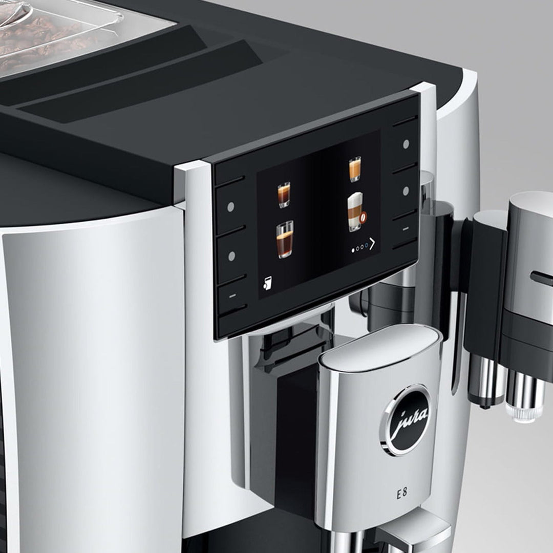 Jura E8 Automatic Espresso Machine, Chrome 