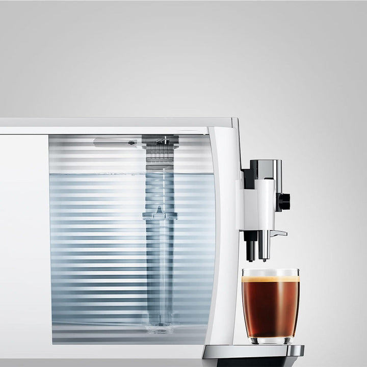 Jura E8 Automatic Espresso Machine, Piano White 