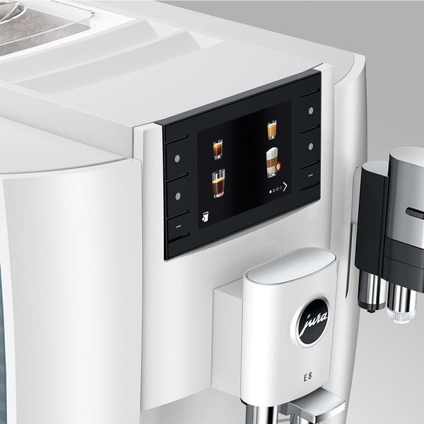 Jura E8 Automatic Espresso Machine, Piano White #15683
