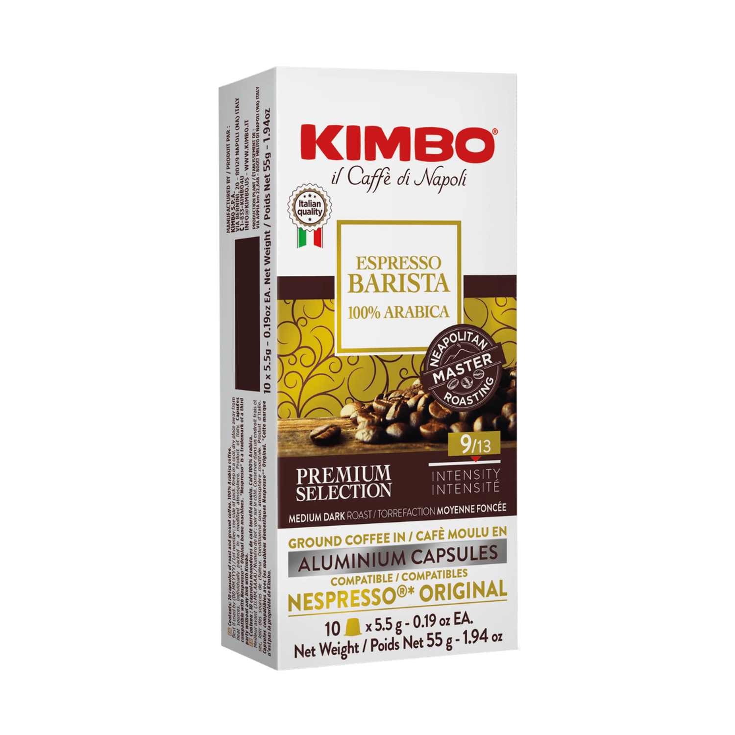 Kimbo 100% Arabica Nespresso Compatible Capsules, 10 Pack