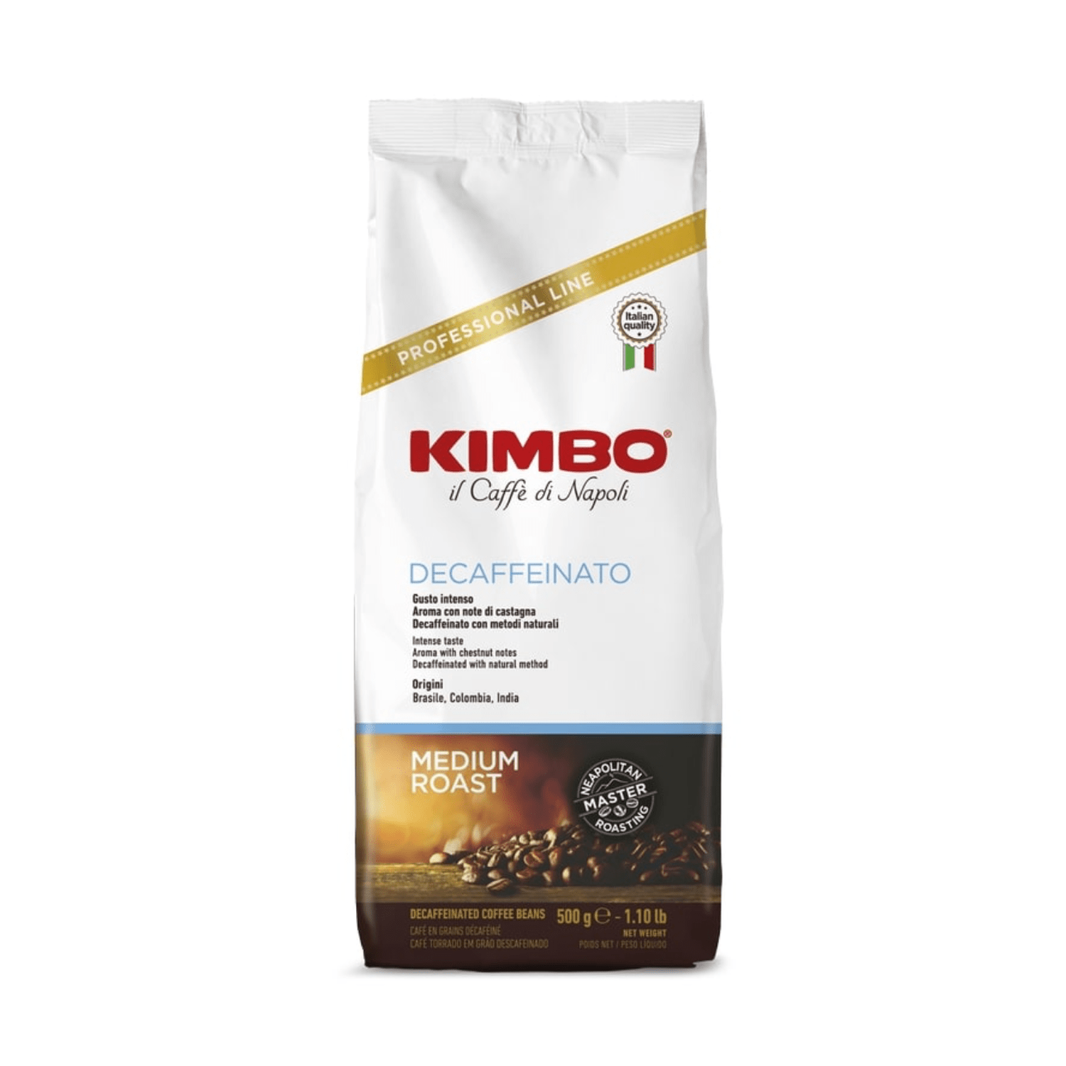 Kimbo Decaffeinato Whole Bean Coffee, 500g