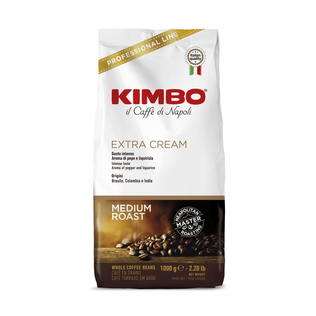 Kimbo Extra Cream Whole Bean Coffee, 1kg