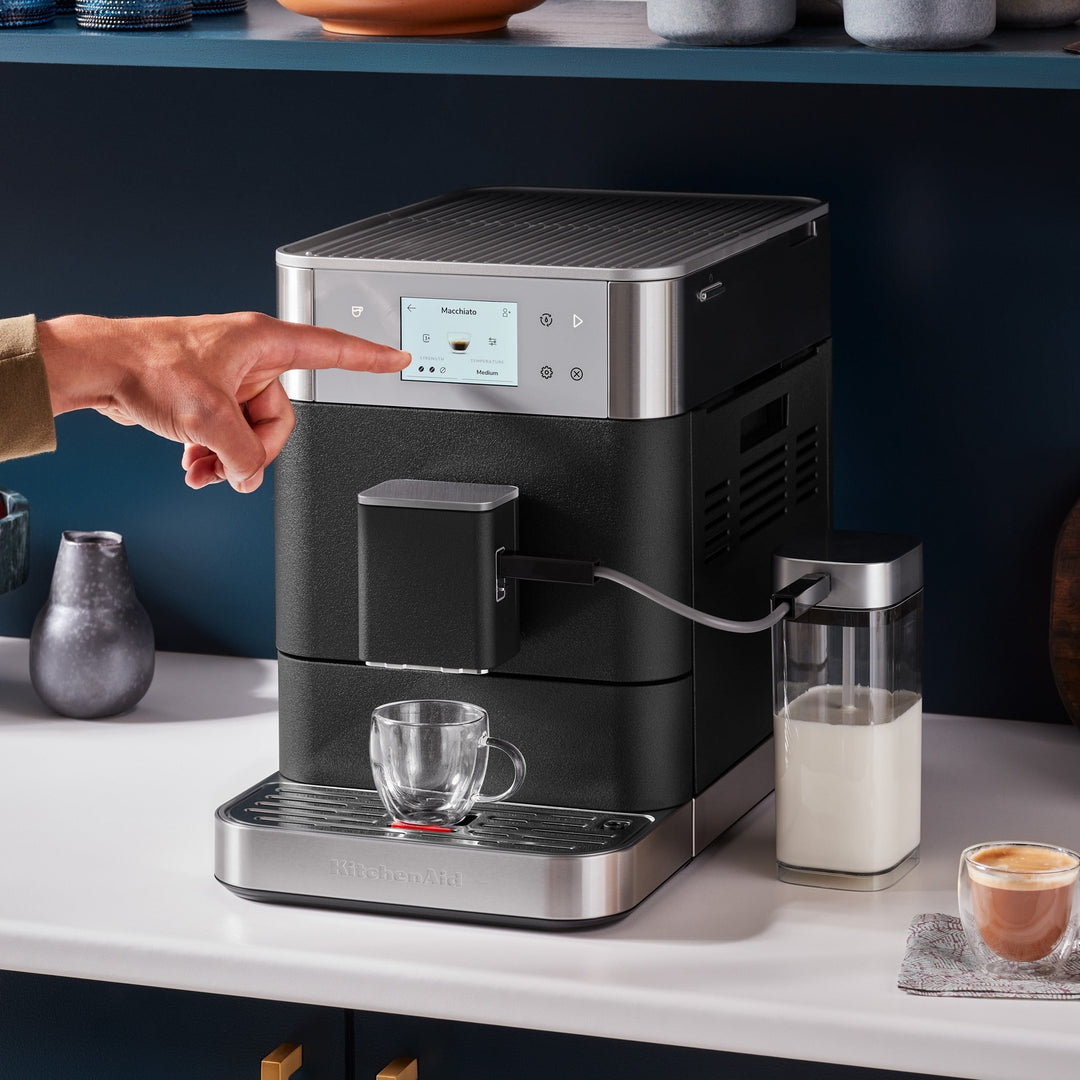 KitchenAid KF7 Fully Automatic Espresso Machine, Cast Iron Black 