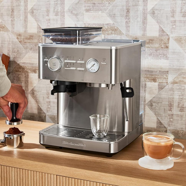 OPEN BOX | KitchenAid Semi-Automatic Espresso Machine, Brushed Stainless Steel #KES6551SX