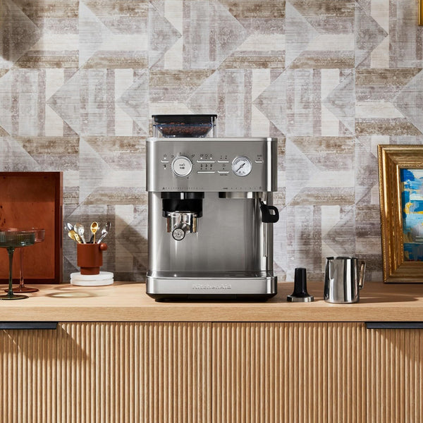 OPEN BOX | KitchenAid Semi-Automatic Espresso Machine, Brushed Stainless Steel #KES6551SX