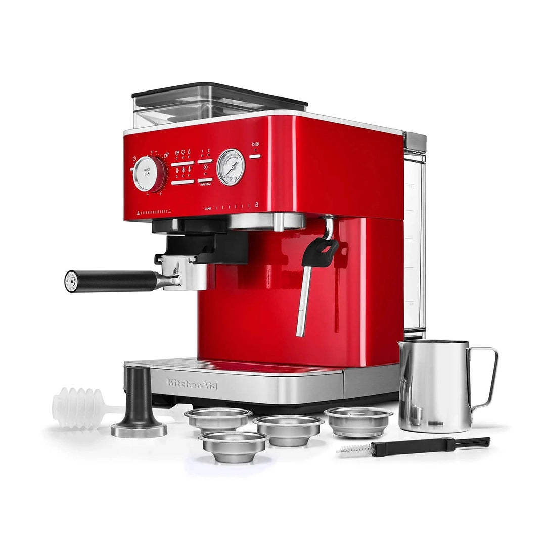 KitchenAid Semi-Automatic Espresso Machine, Candy Apple Red 