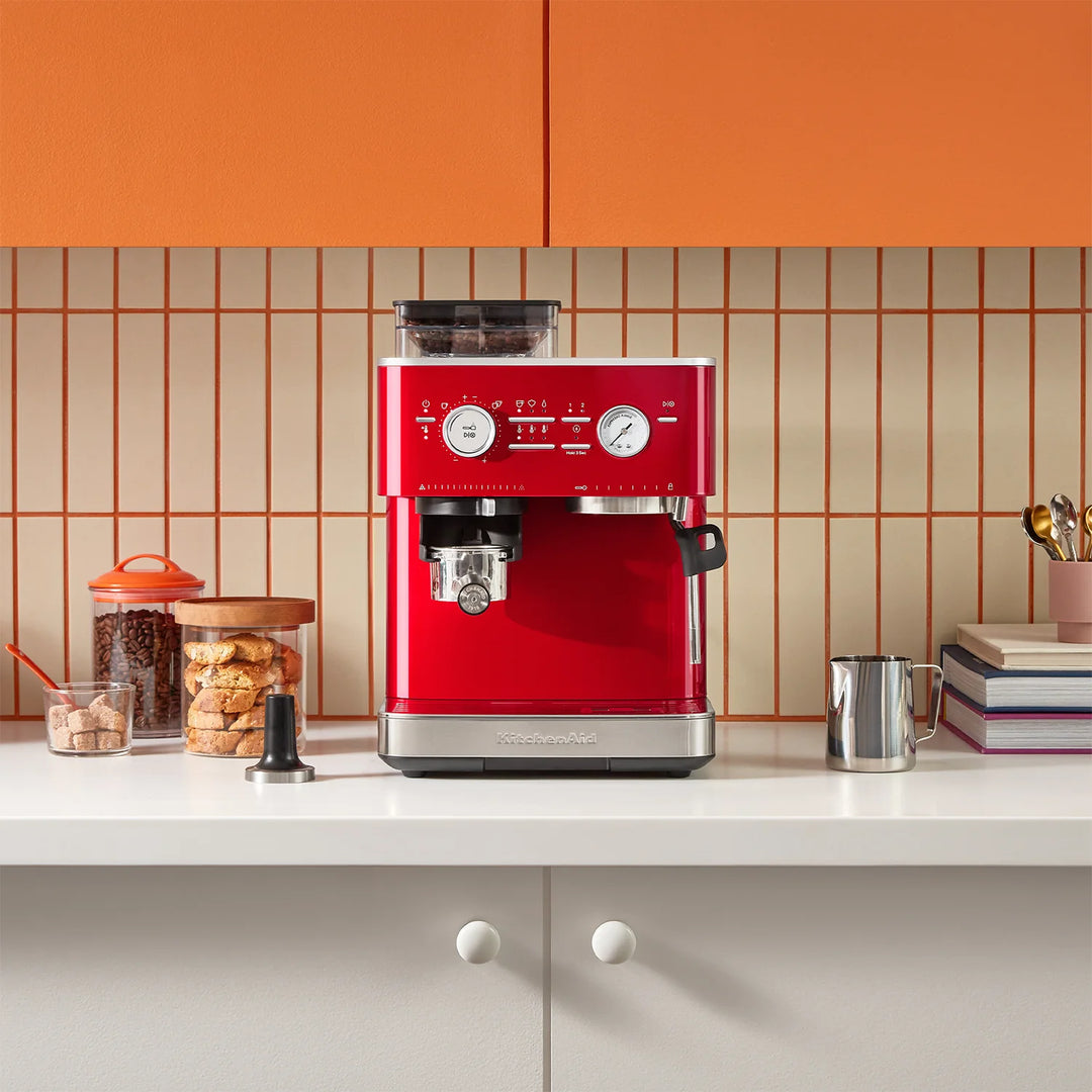 KitchenAid Semi-Automatic Espresso Machine, Candy Apple Red 