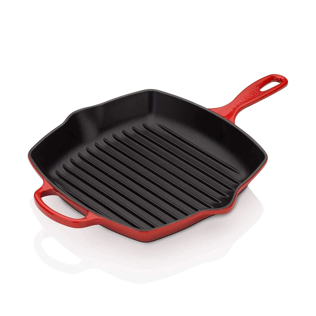 Le Creuset Signature Square Iron Handle Grill Skillet - Cerise