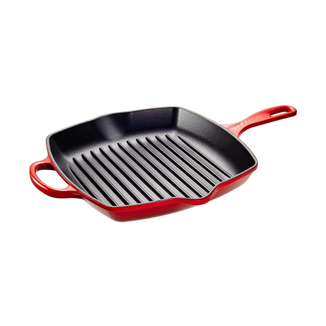 Le Creuset Signature Square Iron Handle Grill Skillet - Cerise