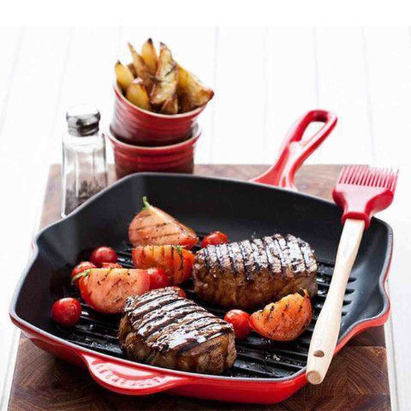 Le Creuset Signature Square Iron Handle Grill Skillet - Cerise