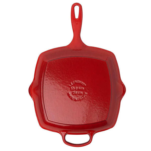 Le Creuset Signature Square Iron Handle Grill Skillet - Cerise