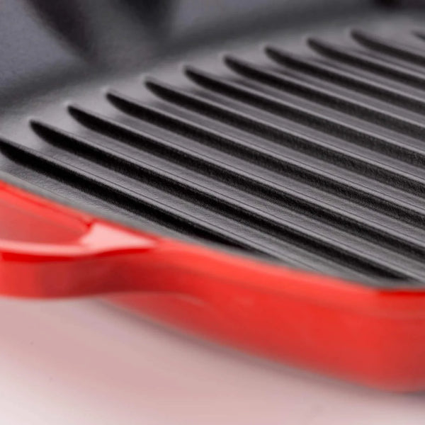 Le Creuset Signature Square Iron Handle Grill Skillet - Cerise