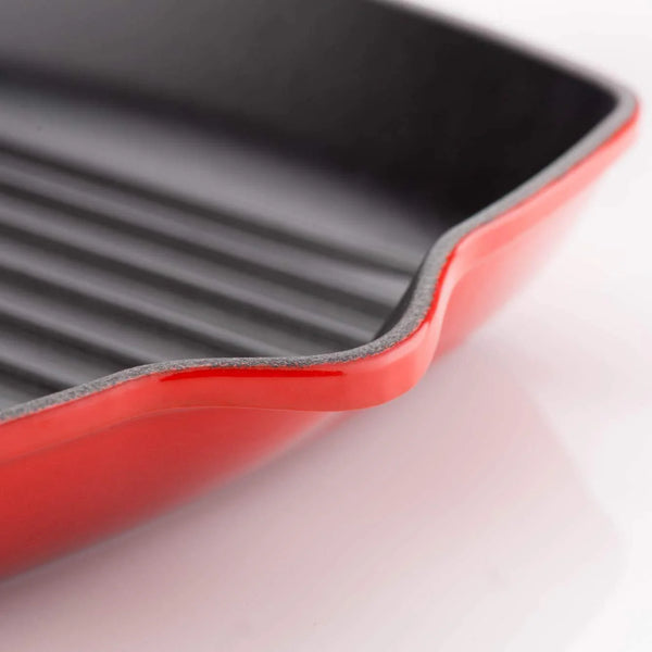 Le Creuset Signature Square Iron Handle Grill Skillet - Cerise