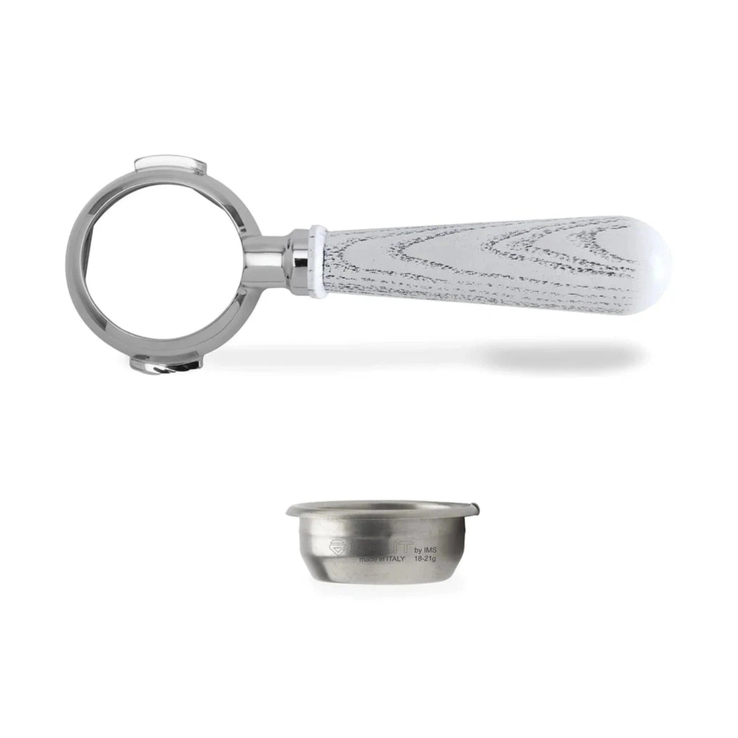 Lelit Bottomless Portafilter with Ash Wood Handle and 18-21g Filter, 58mm