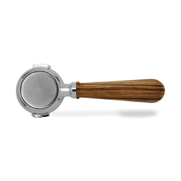 Lelit Bottomless Portafilter with Zebra Wood Handle and 18-21g Filter, 58mm
