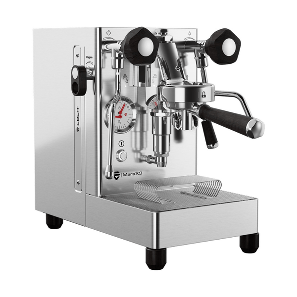 Lelit Mara X V3 Espresso Machine, Stainless Steel & Walnut #LEPL62X3-1B82