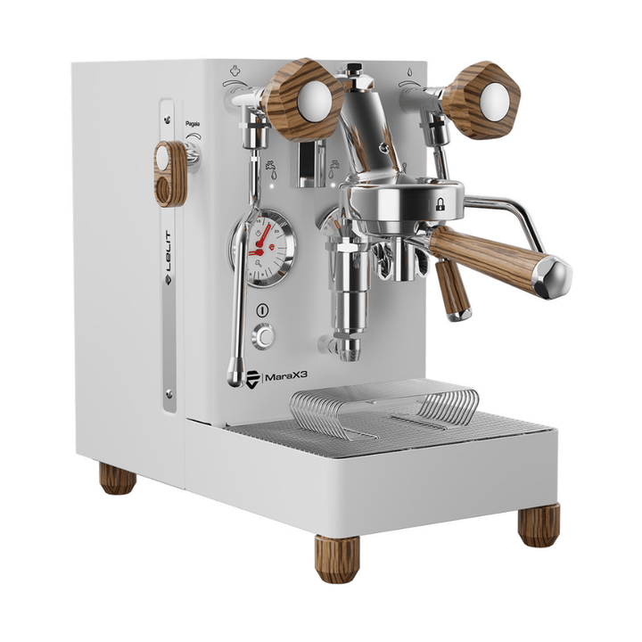 Lelit Mara X V3 Espresso Machine, White &amp; Zebra 