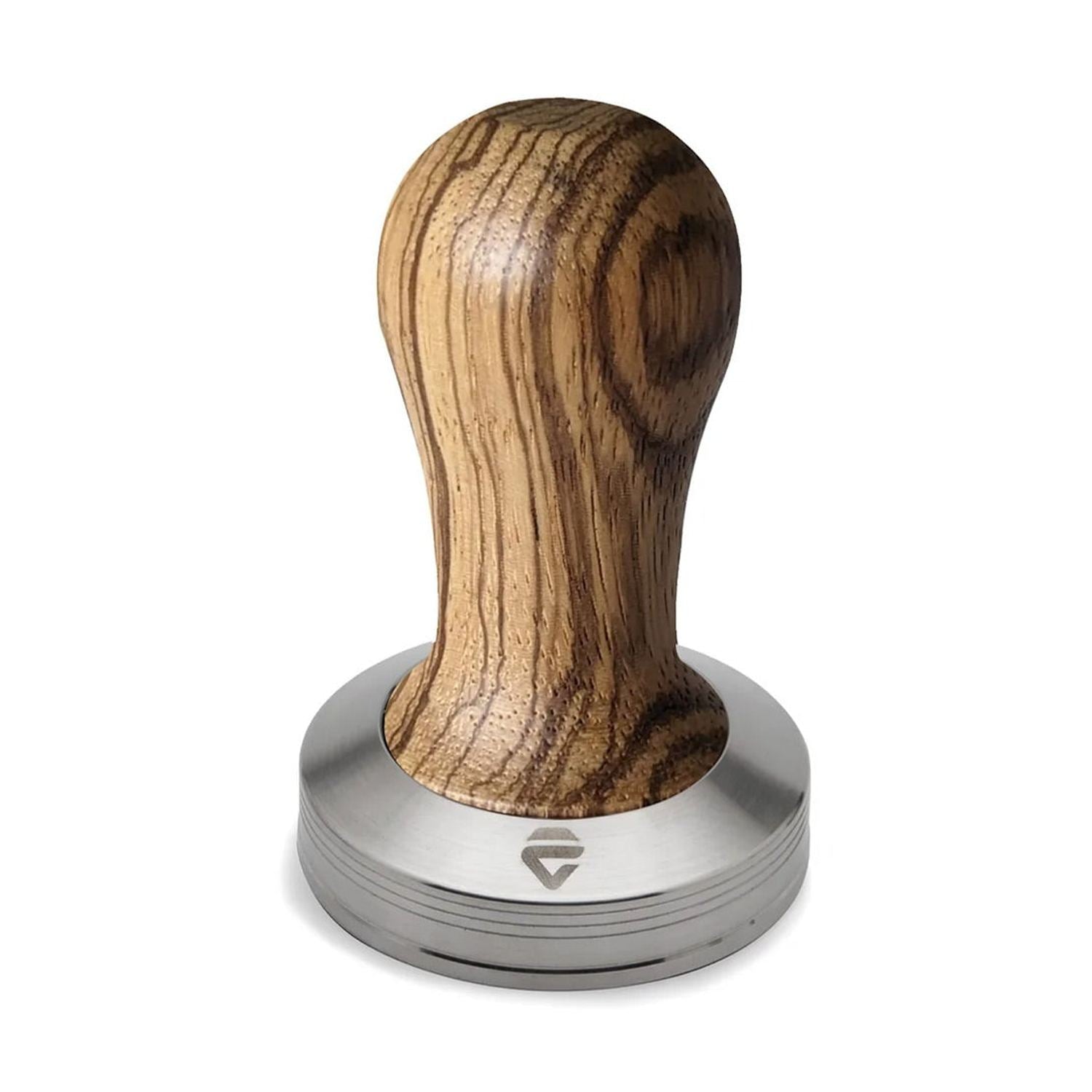 Lelit Stainless Steel Tamper with Zebra Wood Handle, 58mm
