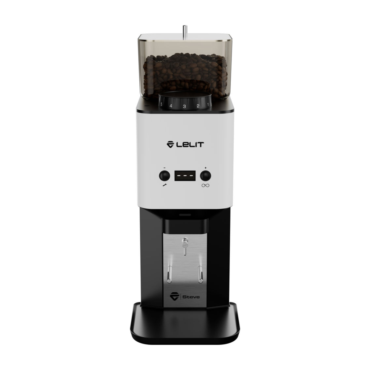 Lelit Steve Coffee Grinder, White #LEPM20-1B40