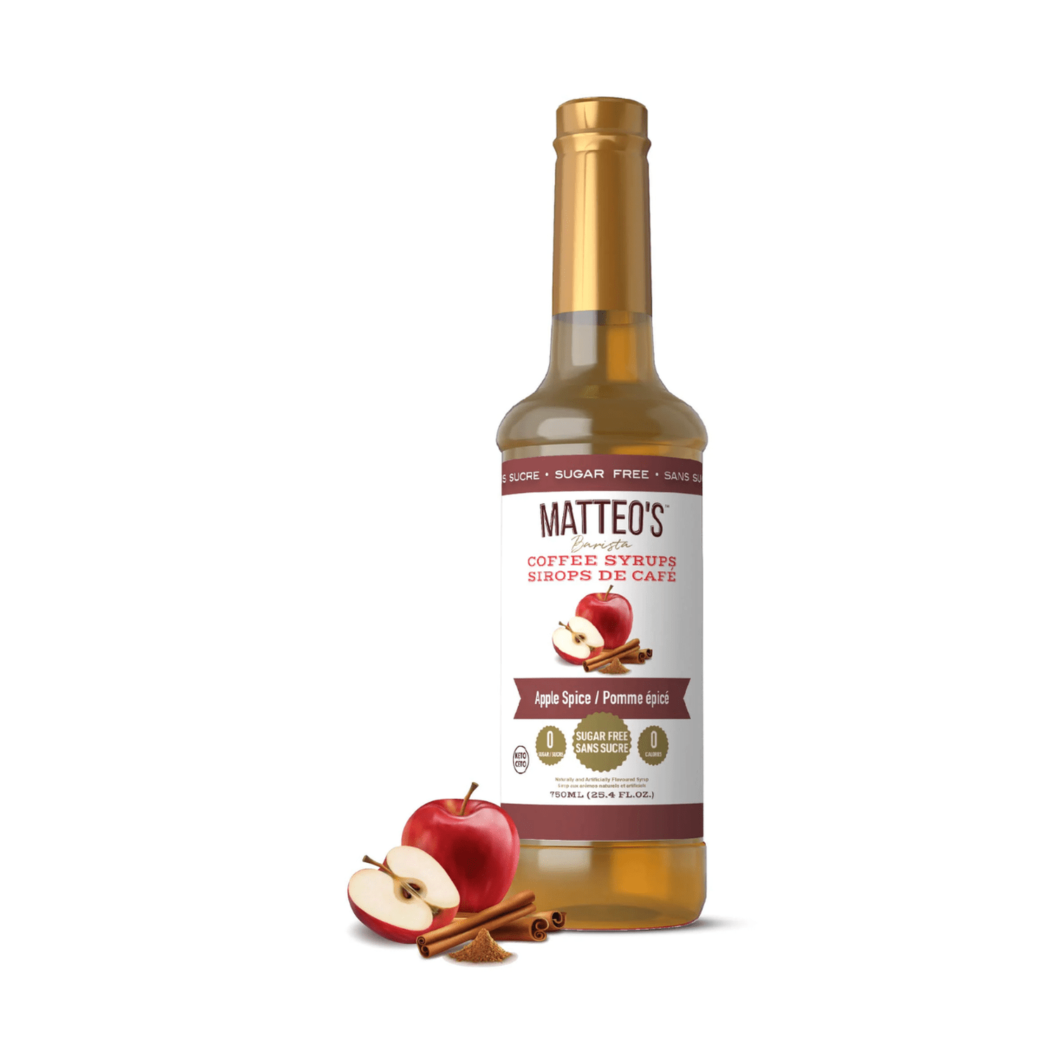 Matteo's Sugar Free Apple Spice Syrup, 750ml