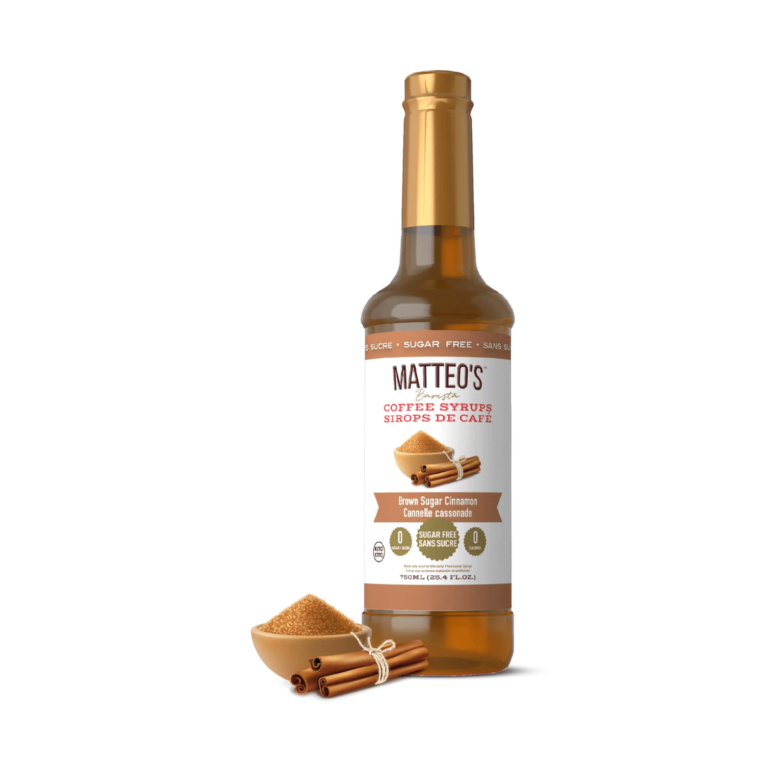 Matteo's Sugar Free Brown Sugar Cinnamon Syrup, 750ml