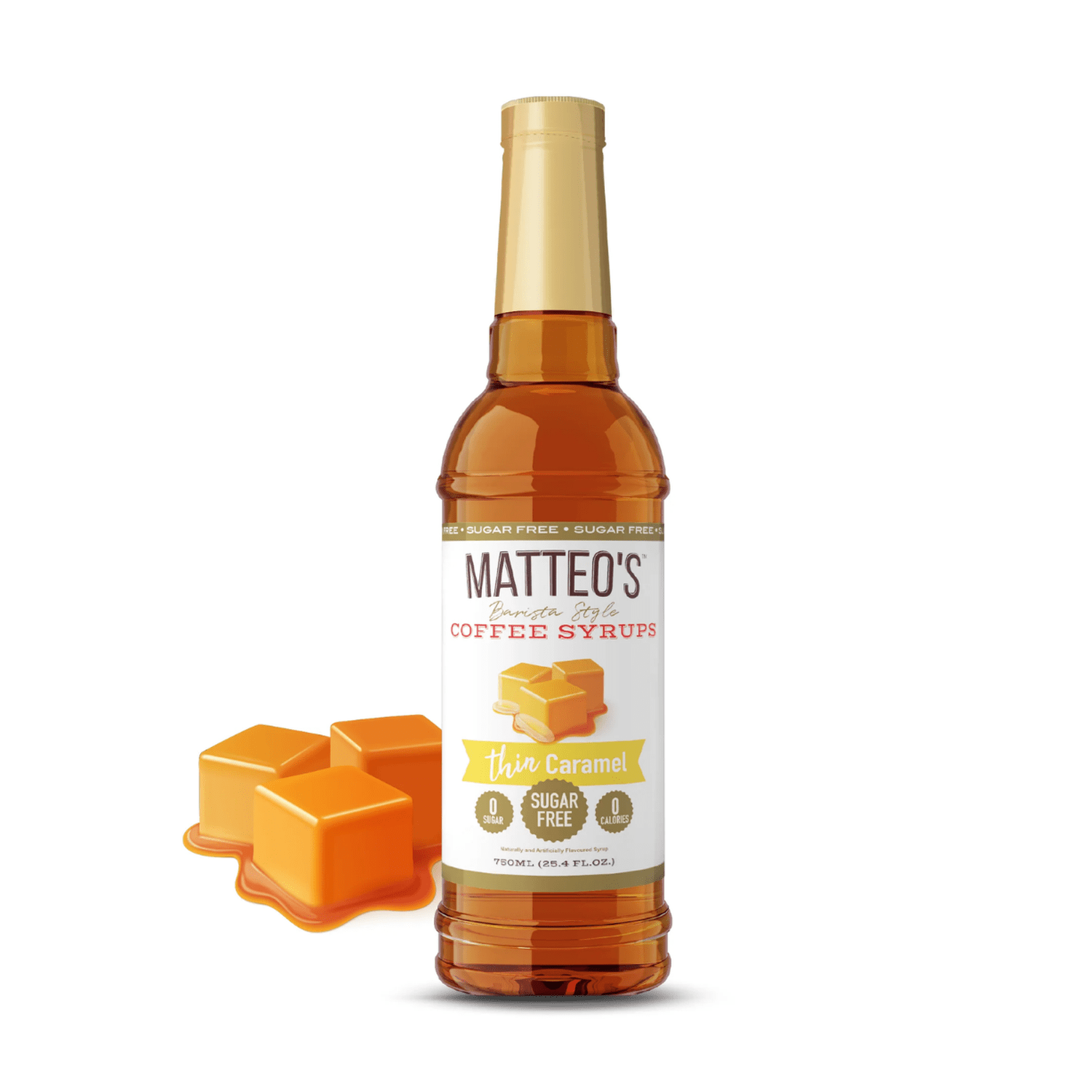 Matteo's Sugar Free Caramel Syrup, 750ml