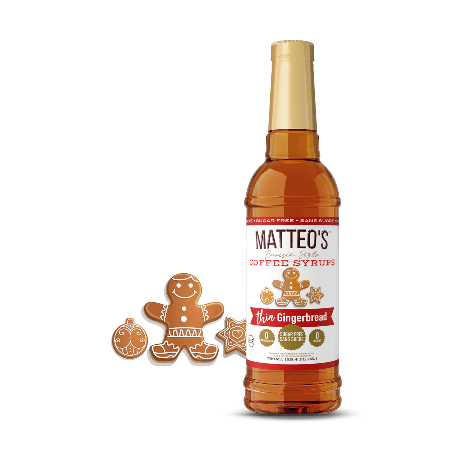 Matteo's Sugar Free Gingerbread Syrup, 750ml
