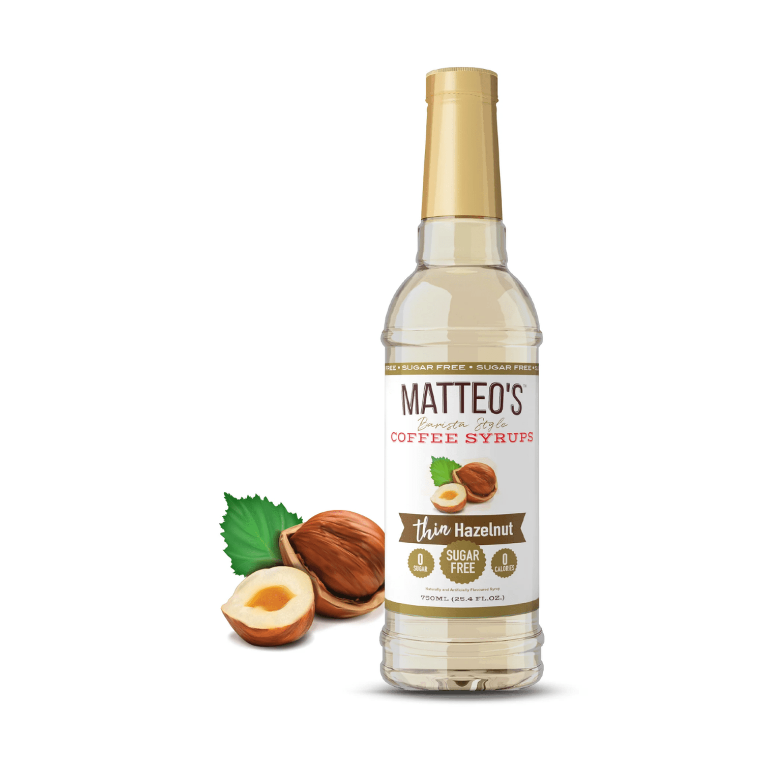 Matteo's Sugar Free Hazelnut Syrup, 750ml