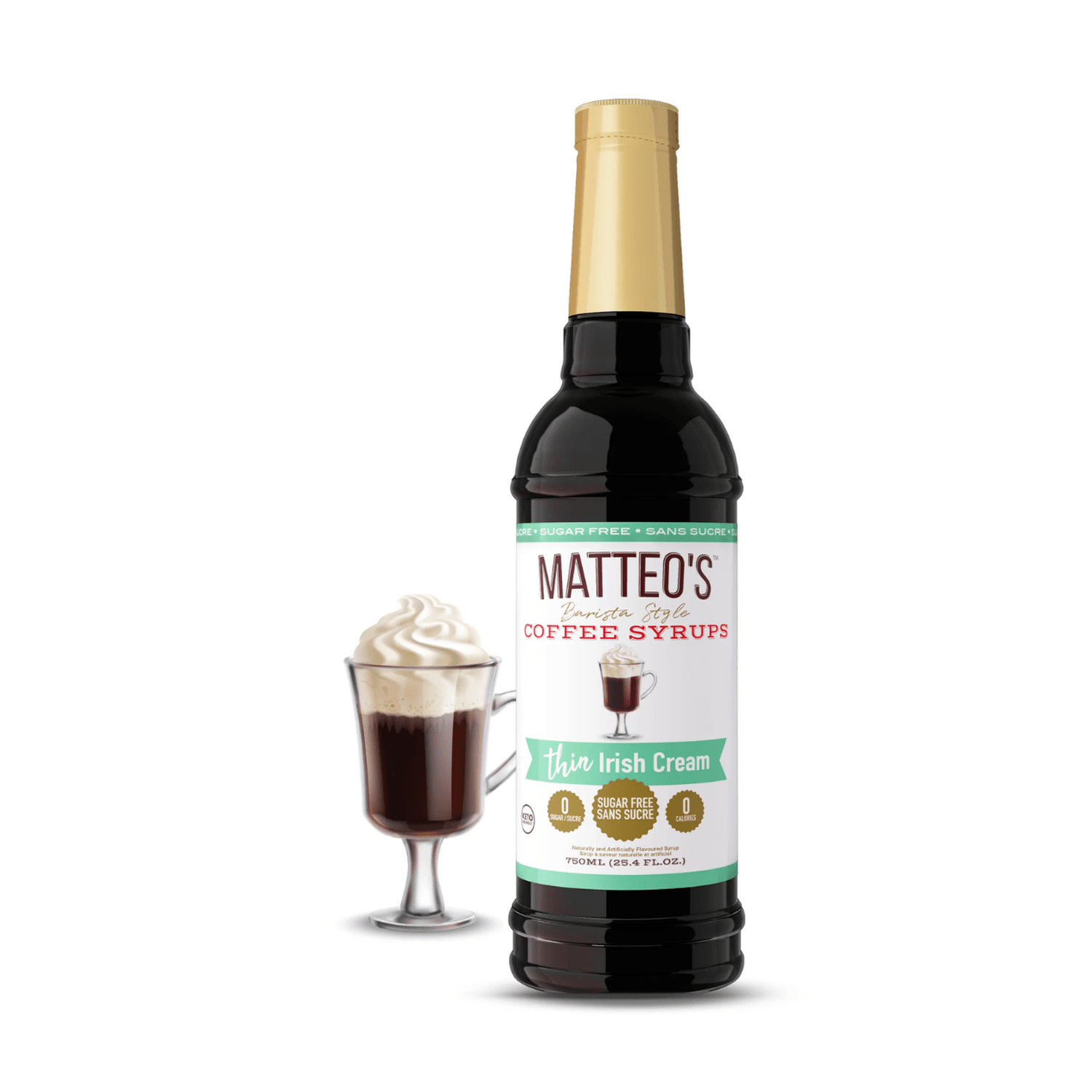 Matteo's Sugar Free Irish Cream Syrup, 750ml