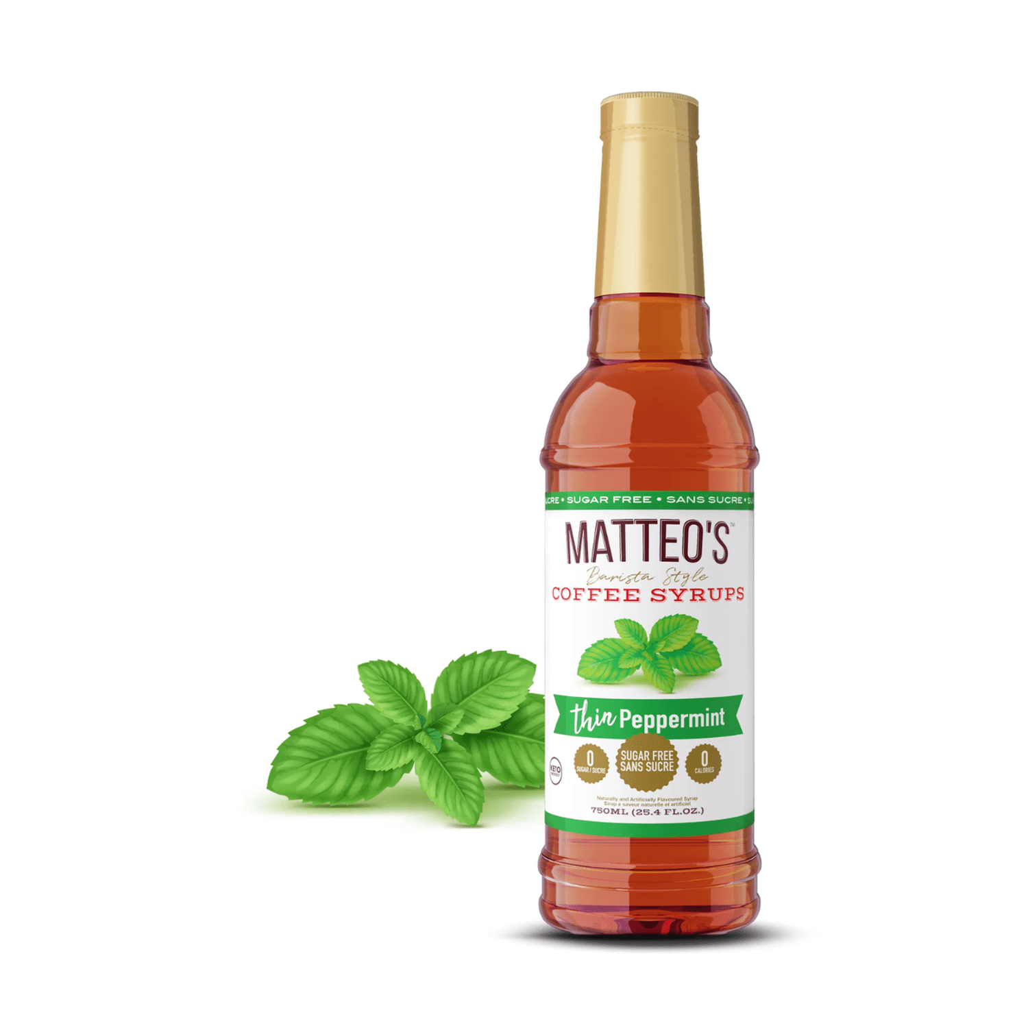 Matteo's Sugar Free Peppermint Syrup, 750ml