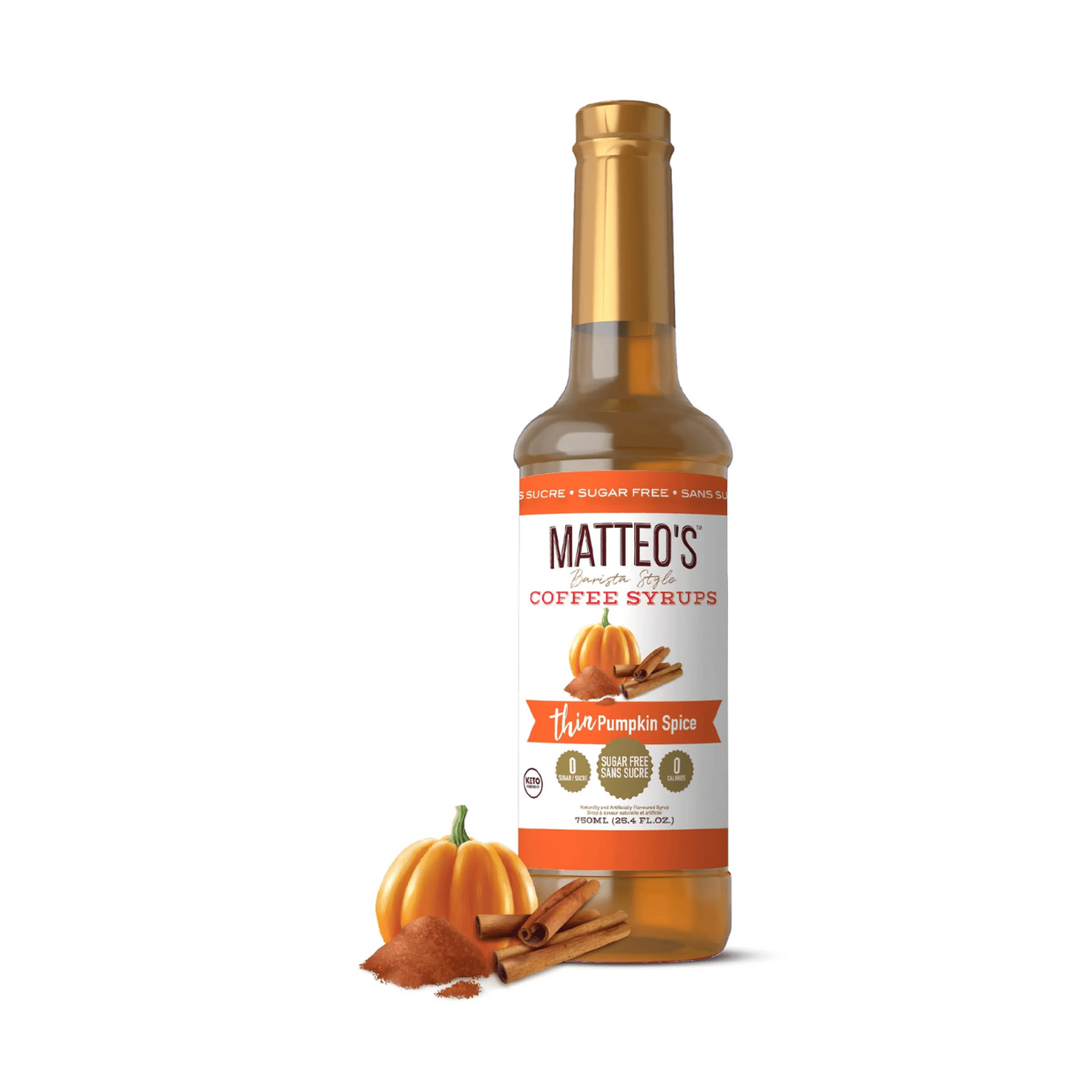 Matteo's Sugar Free Pumpkin Spice Syrup, 750ml