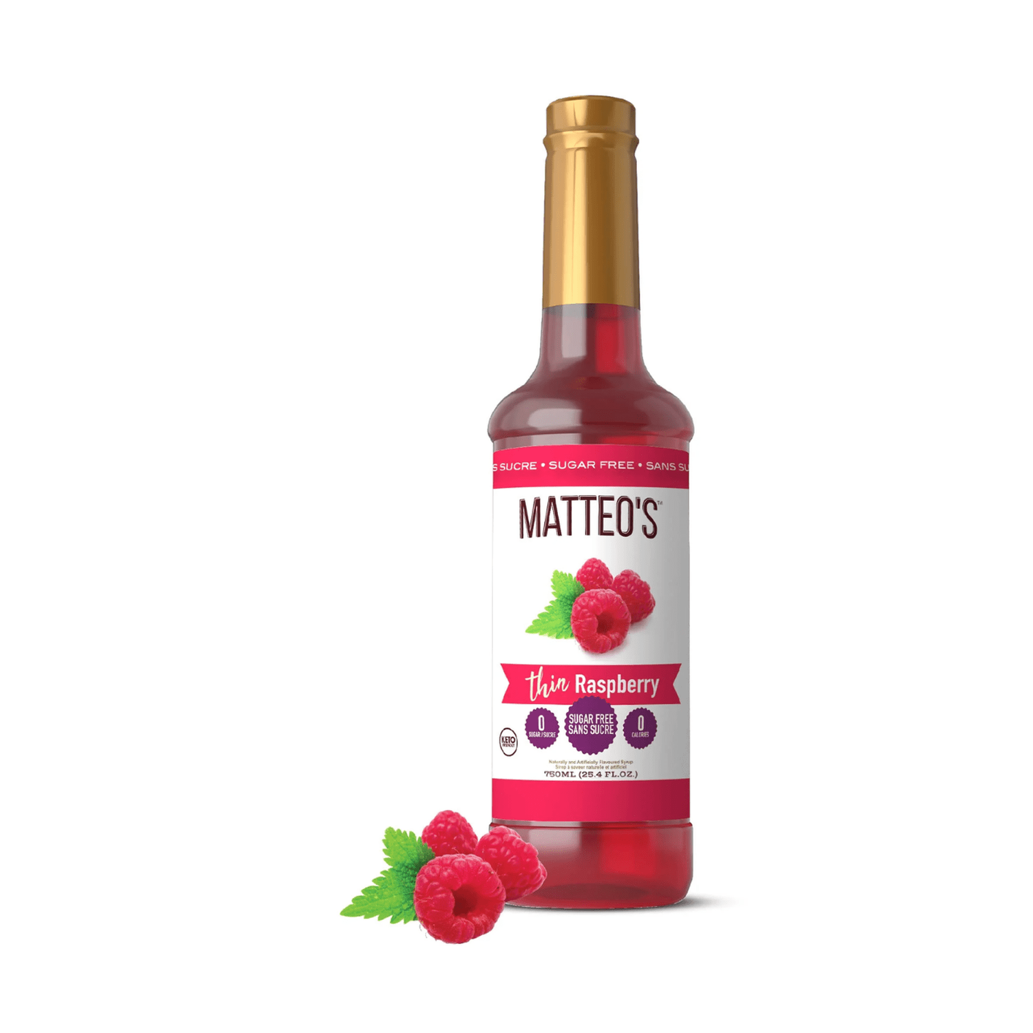 Matteo's Sugar Free Raspberry Syrup, 750ml